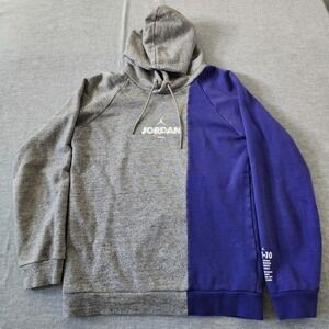 Jordan Hoodie Men Small Gray Purple Nike Air Legacy Retro 11 Pullover BQ0187-091